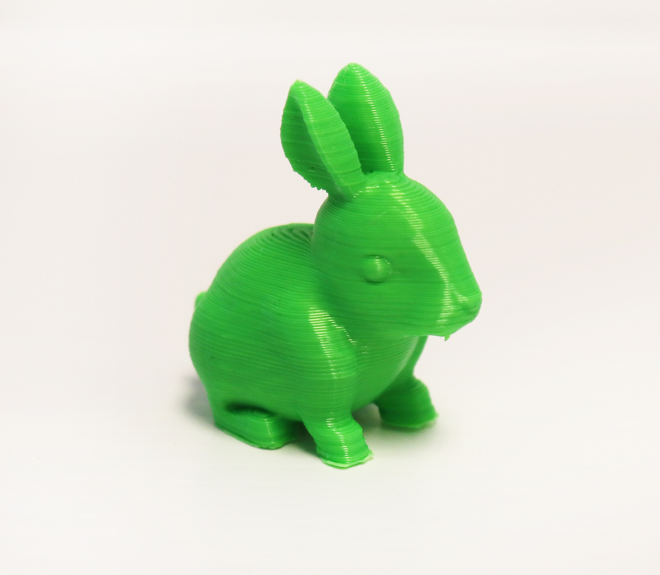 A green rabbit 3D printable. 