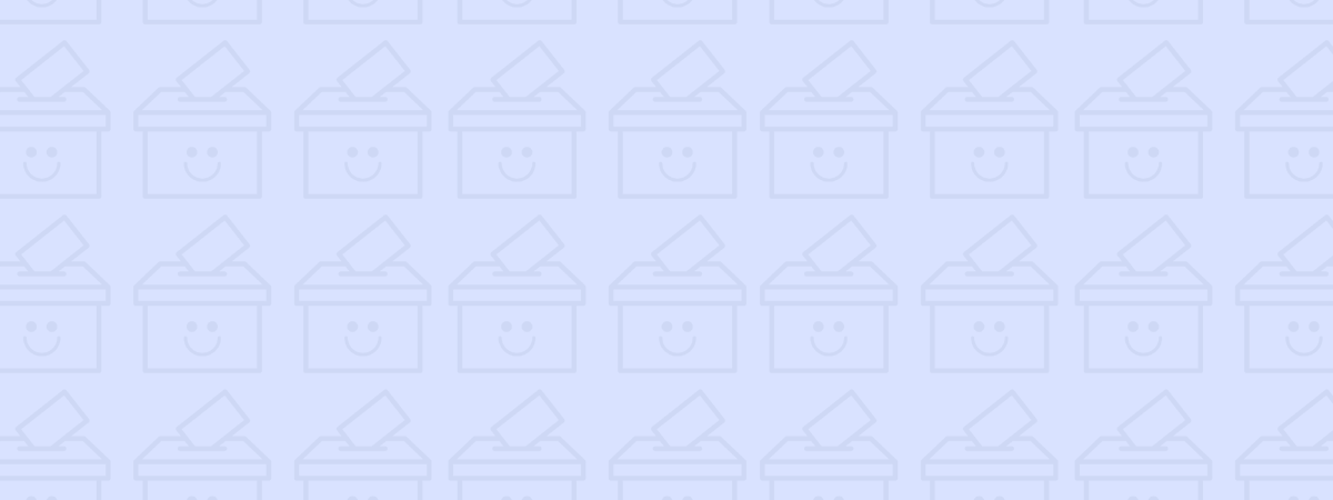 Cute voting boxes with smiley faces.