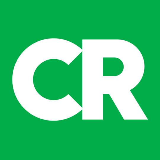 Consumer Reports logo, a white CR on a green background.